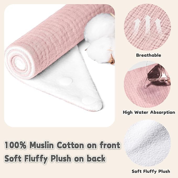 Susurration Muslin Baby Drool Bibs 6Pack Soft Triangular Adjustable Baby Bandana Bibs for Unisex Baby Girls & Boys