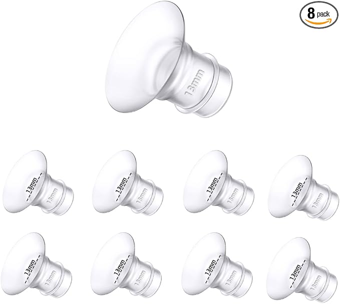 Flange Inserts 13mm 8PCS,Wearable Breast Pump Parts Compatible with Momcozy S12 pro/S9 pro/S12/S9/Medela/Spectra/TSRETE 24mm Breast Pump Shields/Flanges,Reduce 24mm Nipple Tunnel Down to 13mm