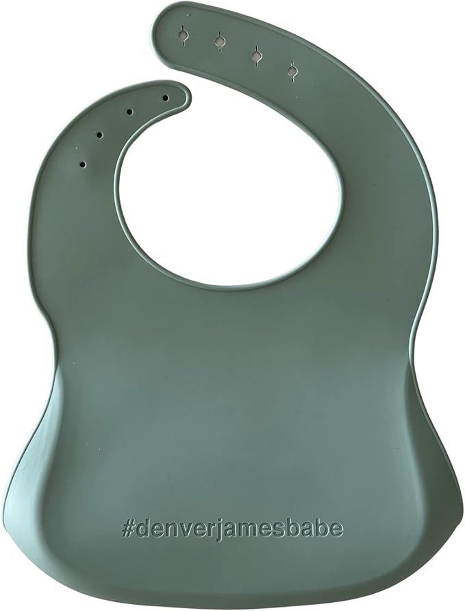 Denver James Silicone Feeding Bibs | Dishwasher Safe. Waterproof. Adjustable.