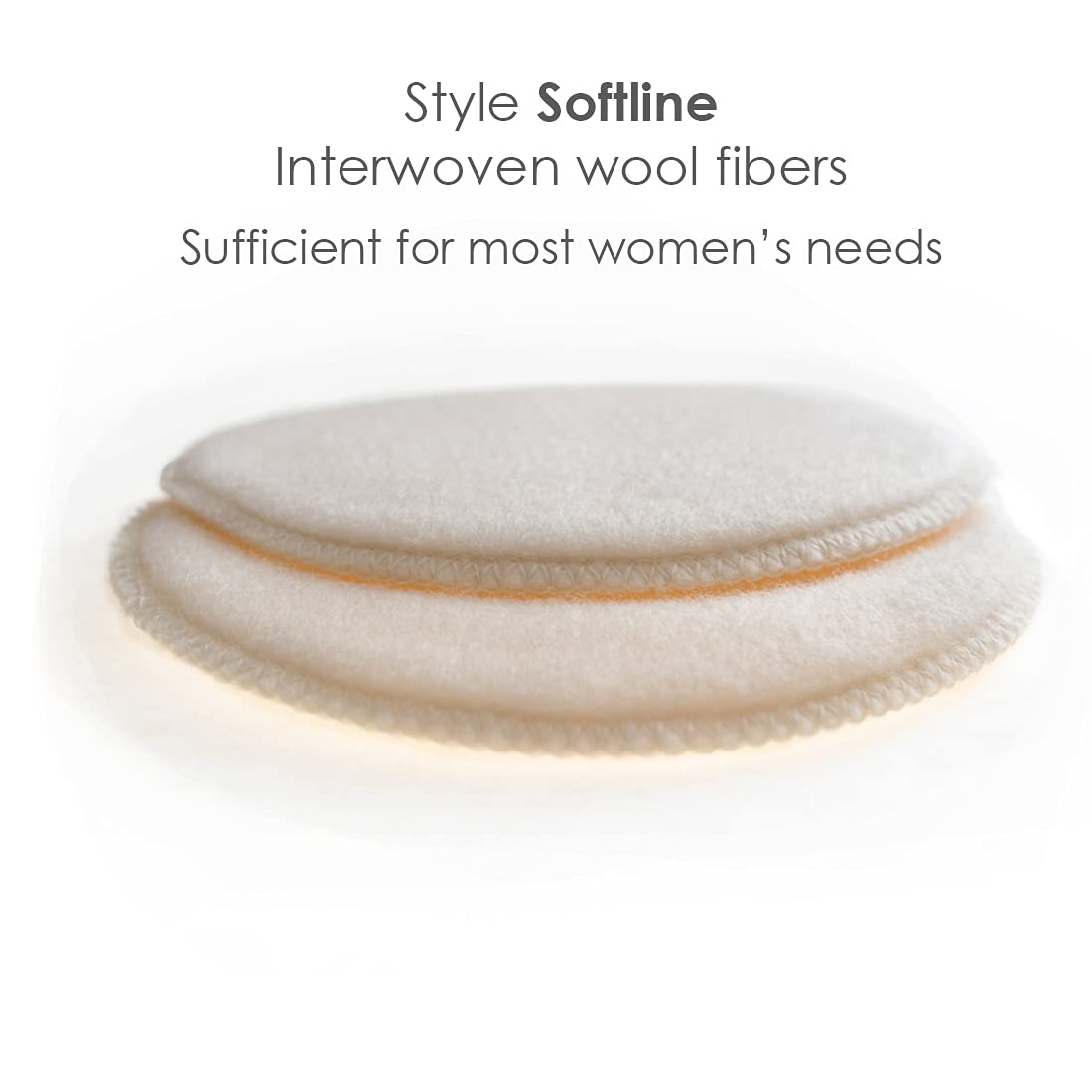 Merino Wool Nursing Pads, Style Softline, Regular Thickness, Size XS - 5 in. Diameter