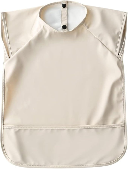 GZMM Waterproof Baby Bibs,Infant Toddler Extra Cover Feeding Bib With Food Catcher,Easy Clean & Washable