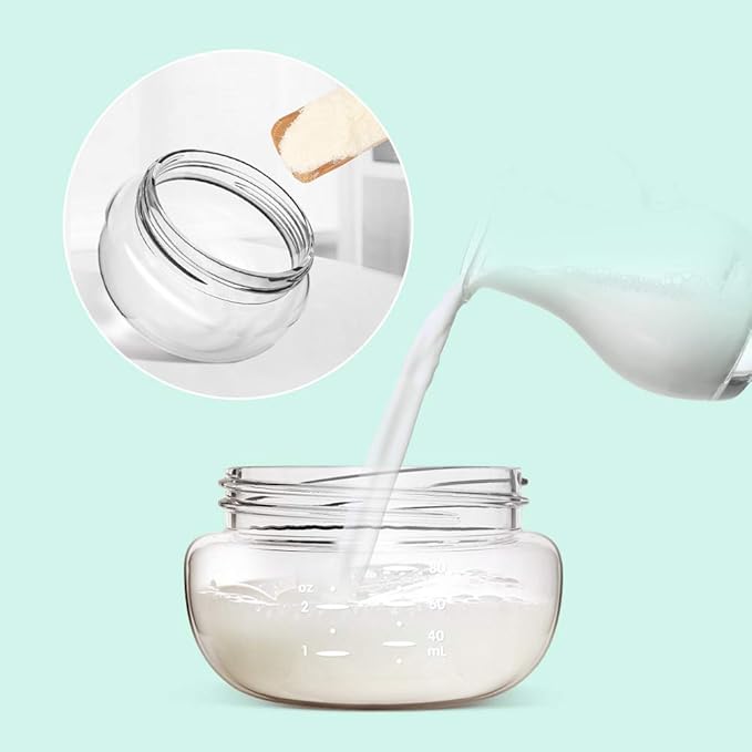 POTATO Glass Baby Bottles for Newborn Babies, Anti Colic Breastfeeding Bottle with Wide Neck, Slow Flow, 2pack, 2.5oz, Green