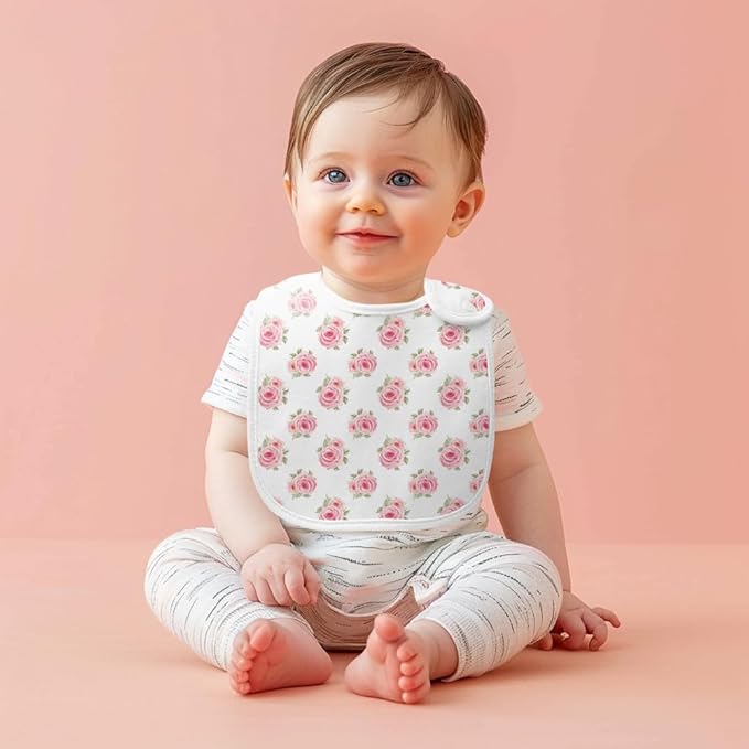 8 Pack Baby Bibs Unisex Adjustable with Snaps Ultra Soft Absorbent Drooling Teething for Boys and Girls