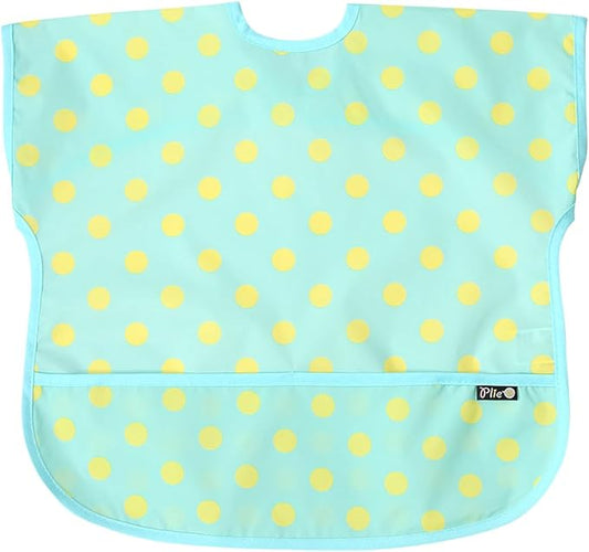 Short Sleeve Waterproof Bib for Toddlers – Feeding Apron for Mealtime, Daycare, Self-Feeding & Messy Play, Baby Bib
