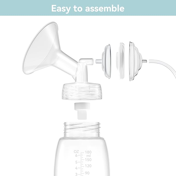 Breast Pump Accessories Kit - 24mm Flange Set Compatible with Spectra S1/S2/Motif Luna, Includes Valves, Tubing & Backflow Protectors