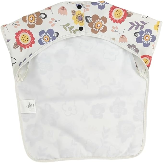GZMM Waterproof Baby Bibs,Infant Toddler Extra Cover Feeding Bib With Food Catcher,Easy Clean & Washable