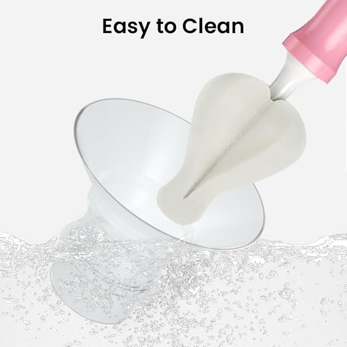 Flange Inserts 21mm(8PCS) & Nipple Ruler & Cleaning Brush, 3 in 1 Flange Sizing Kit, Silicone Flange Insert Kit for 24mm Most Pumps, Breast Pump Replacement Accessories