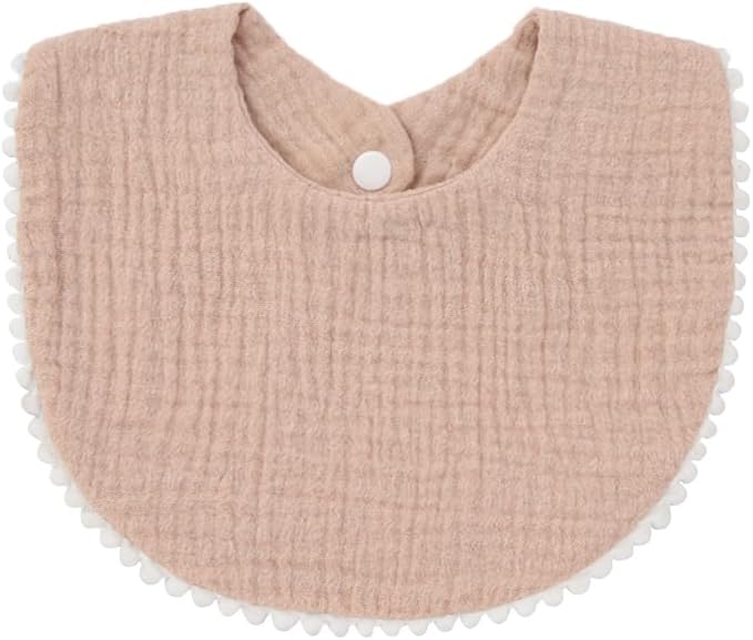 Nishine 6 PACK Muslin Baby Drooling Bibs for Unisex Boys Girls Cotton Absorbent Feedig Teething Bandana Drool Bibs Scarf Bibs