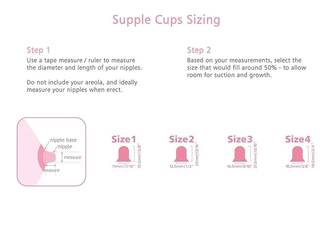 Supple Cups for Flat, Shy and Inverted Nipples (Size 1)
