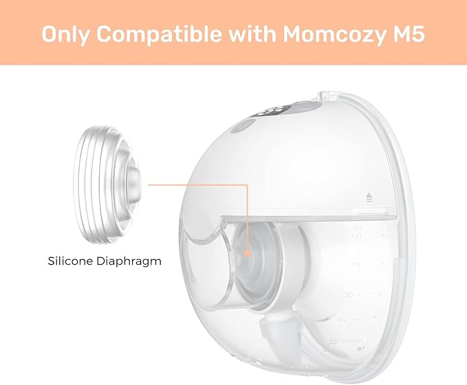 6Pcs Silicone Diaphragm Compatible with Momcozy M5 Wearable Breast Pump, Replacement Pump Parts Accessories for M5 Momcozy, Same as Original Mom Cozy Accessories, BPA Free