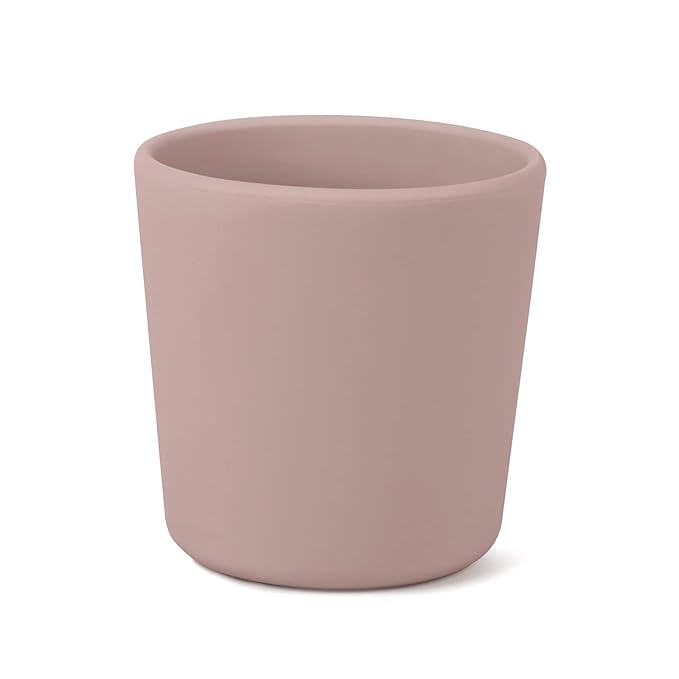 Silicone Toddler Cup 5 oz, First Open Cup for Toddlers 1-3 years old, Unbreakable Open Cup for Baby Non-Smell, Anti-Slip, Dishwasher Safe (Purple)