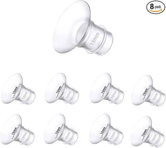 Flange Inserts 15mm 8PCS,Wearable Breast Pump Parts Compatible with Momcozy S12 pro/S9 pro/S12/S9/Medela/Spectra/TSRETE 24mm Breast Pump Shields/Flanges,Reduce 24mm Nipple Tunnel Down to 15mm