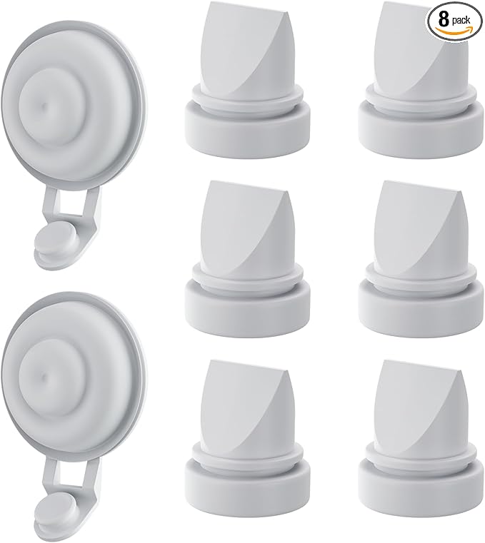 6 PC Duckbill Valves and 2 PC Silicone Diaphragms Compatible with Momcozy M9 Replacements Parts, Replace Mom Cozy M9 Pump Parts, Momcozy Mobile Flow Breastfeeding Accessories