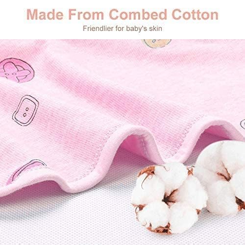 Premium Soft Cotton Baby Swaddle Blankets, Unisex Baby Blanket Wrap for Newborn Baby Boys Girls, Skin Friendly Wearable Swaddling Sleep Sack Calms Startle Reflex (Button, Peachpink, 0-3 Months)