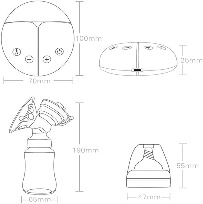 Breast Pump - Automatic Double Electric Breast Pump Extractor De Leche Manual 3 Modes, 9 Levels，White