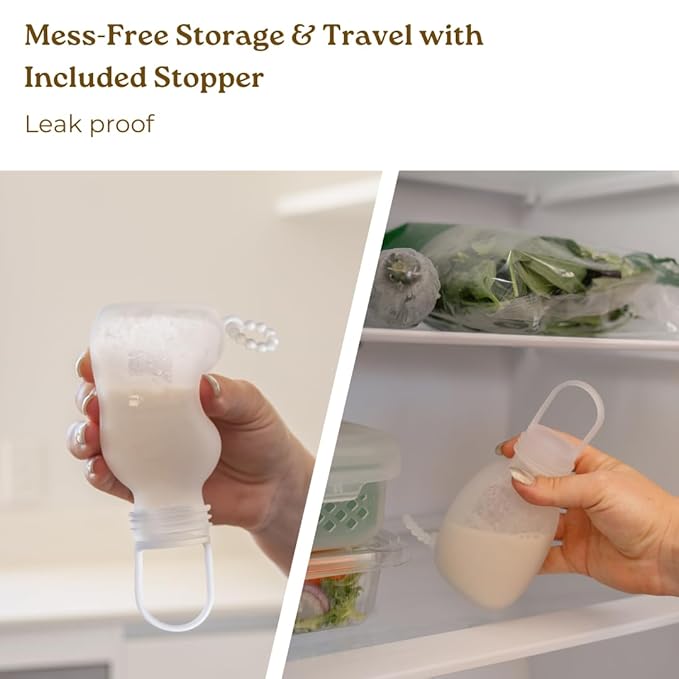 Haakaa Silicone Supplemental Feeding Tube & Pouch Set – Breastfeeding Assistance Kit for Low Supply, Latching Support, Donor or Pumped Milk – 120ml Pouch + Adjustable Flow Tube