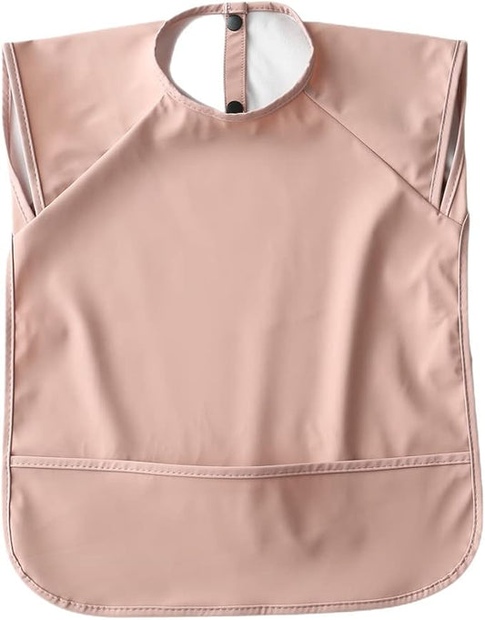 GZMM Waterproof Baby Bibs,Infant Toddler Extra Cover Feeding Bib With Food Catcher,Easy Clean & Washable