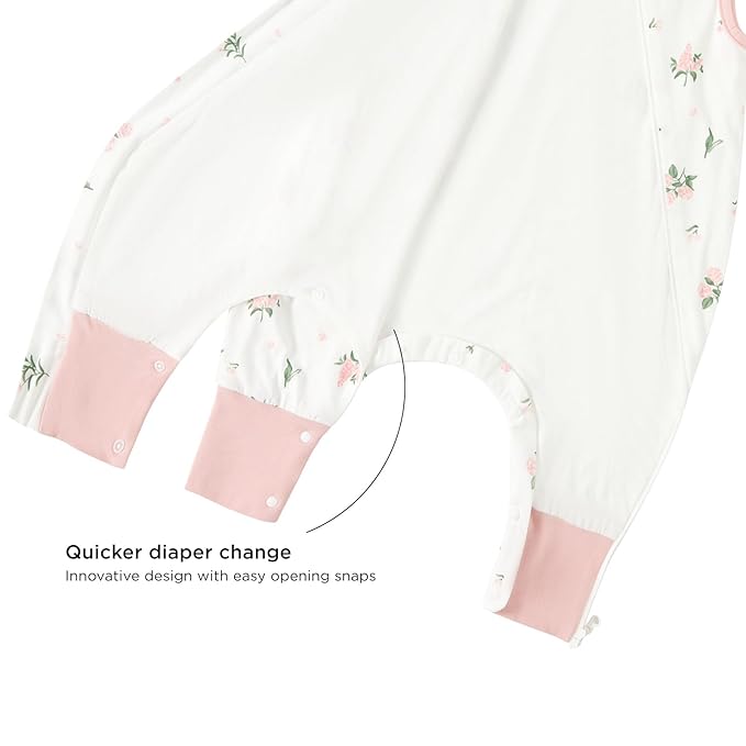 Duomiaomiao 2 Pack 0.5 TOG Toddler Sleep Sack 24-36 Months 100% Cotton Lightweight Baby Sleep Sack with Feet, Breathable Comfy Toddler Wearable Blanket