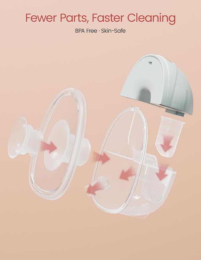 NCVI Wearable Breast Pump Hands Free, Portable Electric Breastfeeding Pump with 1400mAh Battery, Quiet Operation, Smart LED Display, 4 Modes & 9 Levels, 19/21/24mm Flanges, 2 Pack, Green