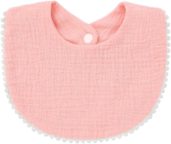 Nishine 6 PACK Muslin Baby Drooling Bibs for Unisex Boys Girls Cotton Absorbent Feedig Teething Bandana Drool Bibs Scarf Bibs