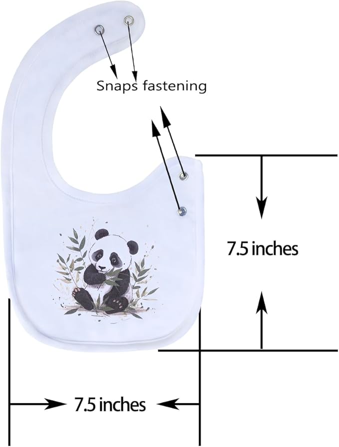 Maiwa 6 Pack Waterproof Cotton Baby Bibs for Girls Boys for Drooling Eating with Snaps