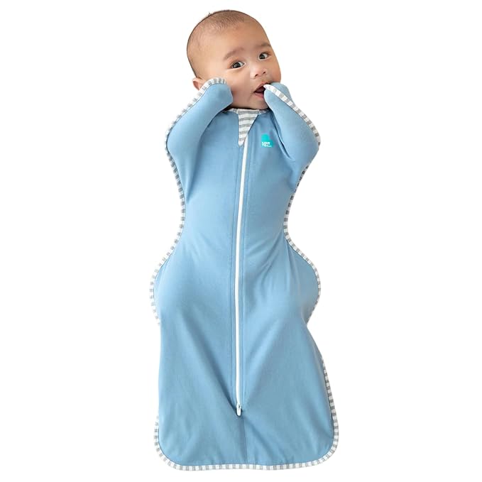 Love to Dream Swaddle UP, Baby Sleep Sack, Self-Soothing Swaddles for Newborns, Get Longer Sleep, Snug Fit Helps Calm Startle Reflex, New Born Essentials for Baby, 1.0 TOG, 5-8.5 lbs, Dusty Blue