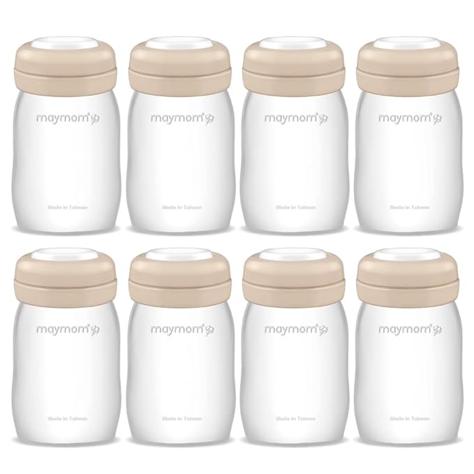Maymom Wide Neck Breastmilk Collection n Storage Bottle 5.4 oz; Re-markable SureSeal Disc. Fits Spectra S2 Spectra S1 9 Plus.