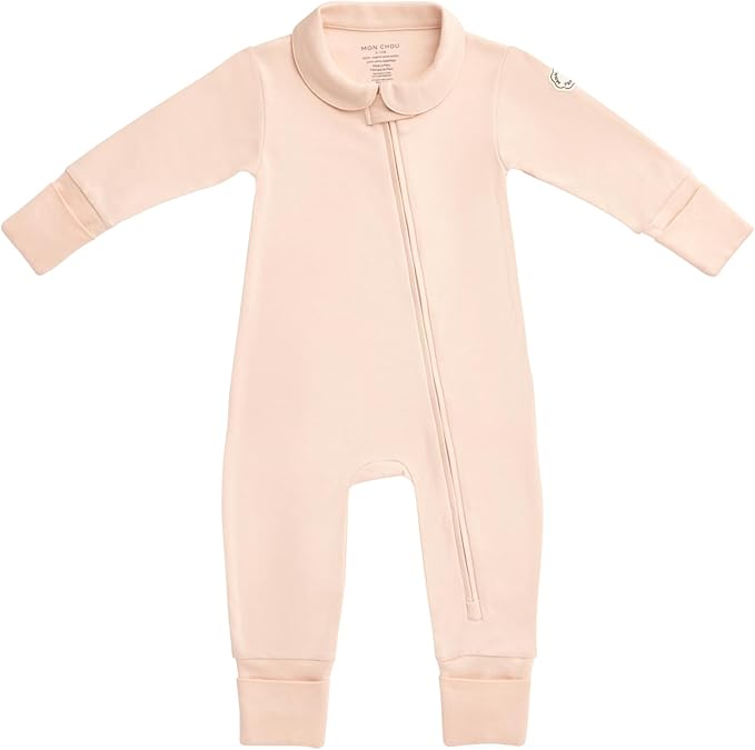 MON CHOU Convertible Footie Pajamas - Soft Organic Cotton Baby Pajamas - 100% Pima Cotton PJ’s & Luxury Newborn Sleepers