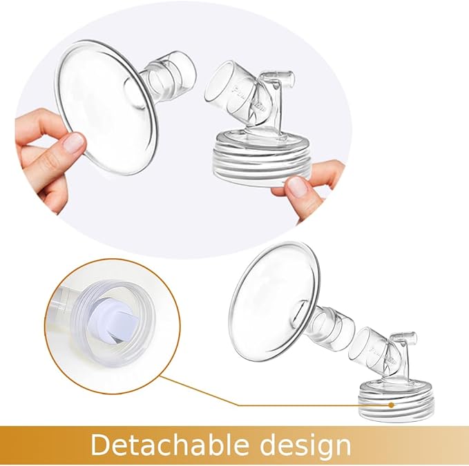 PumpMom 21mm Flange Pump Parts for Spectra S2 S1 9 Plus Breastpump, Flange Valve Tubing Backflow Protector, Not Original Spectra S2 Accessories (21mm)