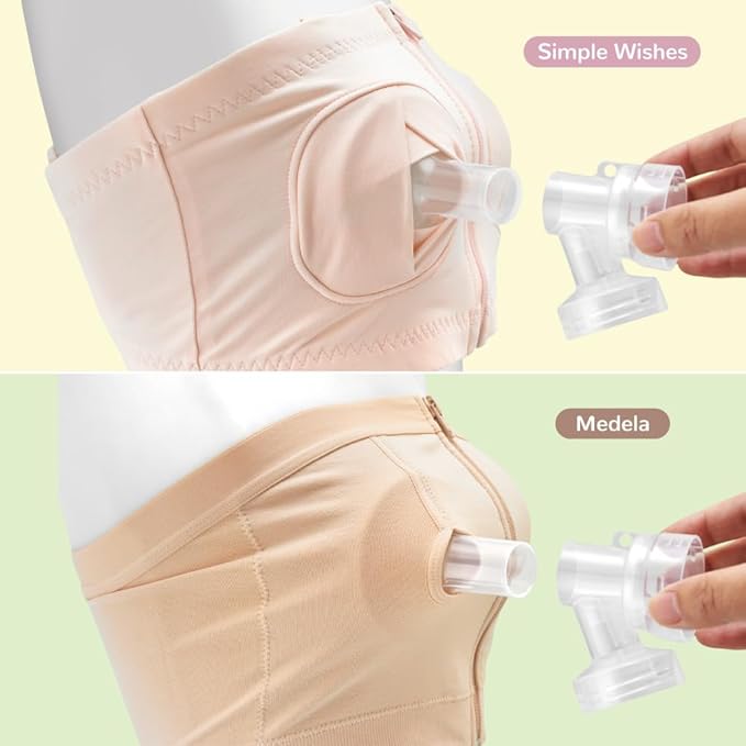 Maymom MyFit Narrow Neck Base Connectors; Compatible with Medela PersonalFit Connector; Use w/Maymom Two-Piece Shield System, Compatible with Medela Freestyle Flex BreastShield; Lansinoh Shields; 2pc