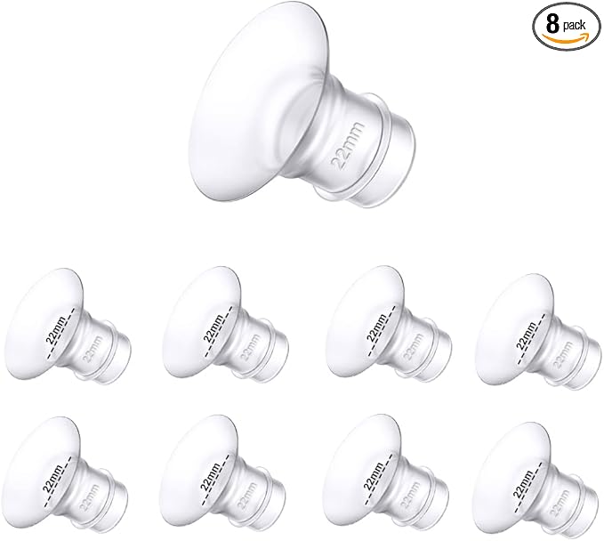 Flange Inserts for Medela,Spectra 24mm Shields/Flanges,Willow Wearable Cups Compatible with TSRETE,CPPSLEE,Momcozy S9/S12 Wearable Breast Pump (8pcs-22mm Flange Insert)