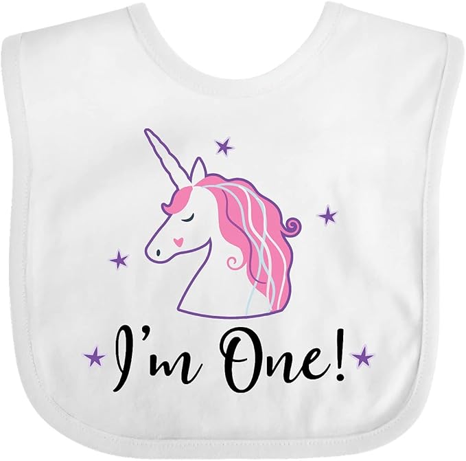 inktastic 1st Birthday Unicorn Baby Bib