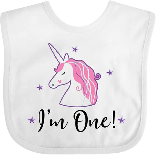 inktastic 1st Birthday Unicorn Baby Bib