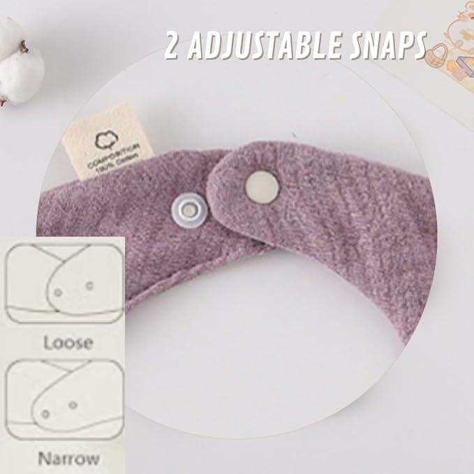 4 Pack Baby Bandana Bibs - Super Absorbent for Drooling & Teething - Soft, Flower Shape (0-24 Months)