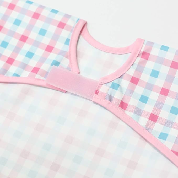 Short Sleeve Waterproof Bib for Toddlers – Feeding Apron for Mealtime, Daycare, Self-Feeding & Messy Play, Baby Bib