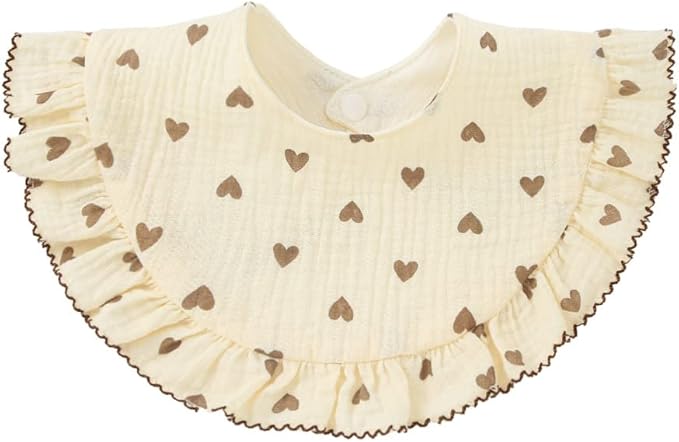 Nishine 4 pcs Unisex Baby Muslin Bandana Drool Bibs 360 Degree Rotatable Cotton Teething Feeding Drooling Bibs for Boy Girl