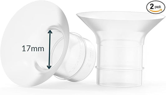 Ameda Breast Pump Flange Insert | 17mm Flange Insert | Ameda Pump Parts | Universal Flange Insert | Compatible with GLO, MYA Joy, MYA Joy Plus and Pearl Breast Pumps | 2 Count