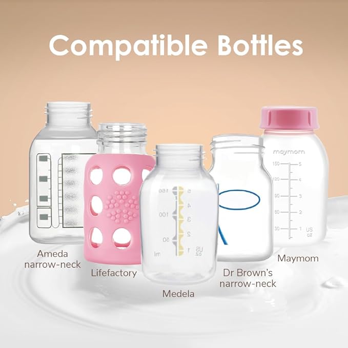 Maymom MyFit 18 mm Small Shields, Compatible with Medela Breast Pump Parts- PersonalFit, Freestyle, Harmony, Maxi, Flex Connector, Connect to Widemouth/Narrow Connector, 2pcs