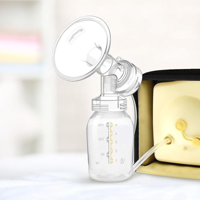 Maymom MyFit Narrow Neck Base Connectors; Compatible with Medela PersonalFit Connector; Use w/Maymom Two-Piece Shield System, Compatible with Medela Freestyle Flex BreastShield; Lansinoh Shields; 2pc