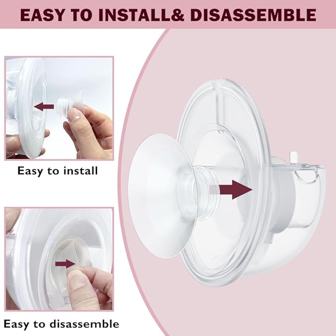 Flange Insert 8PCS 15/17/19/21mm*2Pcs Compatible with Momcozy M9/M6/M5/S12 Pro/V1 Pro/V2 pro, Spectra/Medela/Elvie/NCVI/TSRETE/eufy/Lansinoh/Paruu/MomMed Breast Pump 24mm Shields/Flanges