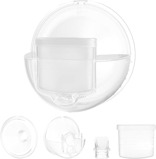 Paruu P10 Full Set Collector Cup, Original Breast Pump Parts, Wearable Breast Pump Replacement Accessories, 1 Set