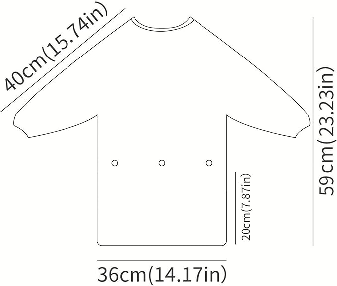 Happy Flute Long Sleeve Baby Bib-Mess Proof Baby Feeding Bibs with Adjustable Design for Babies during Eating or Highchair