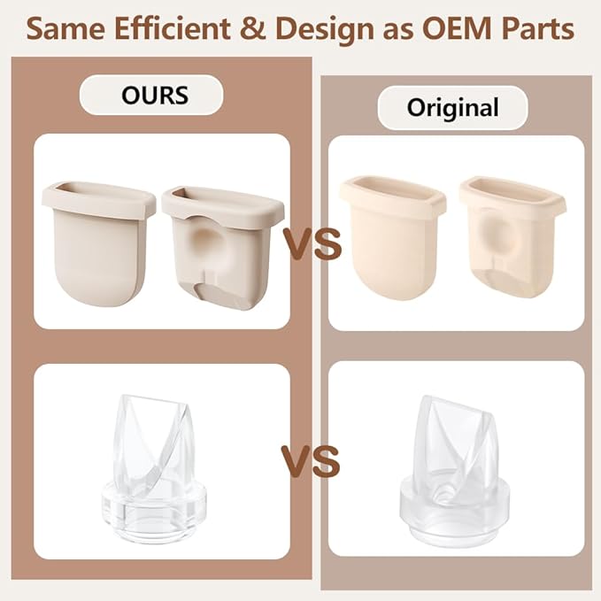 6pcs Duckbill Valves Compatible with eufy S1 Pro/S1/E10/E20 Wearable Breast Pump, Replace for eufy Pump Original Parts Duckbill Valve, Leak-Proof and Dust-Proof Breast Pump Replacement Parts