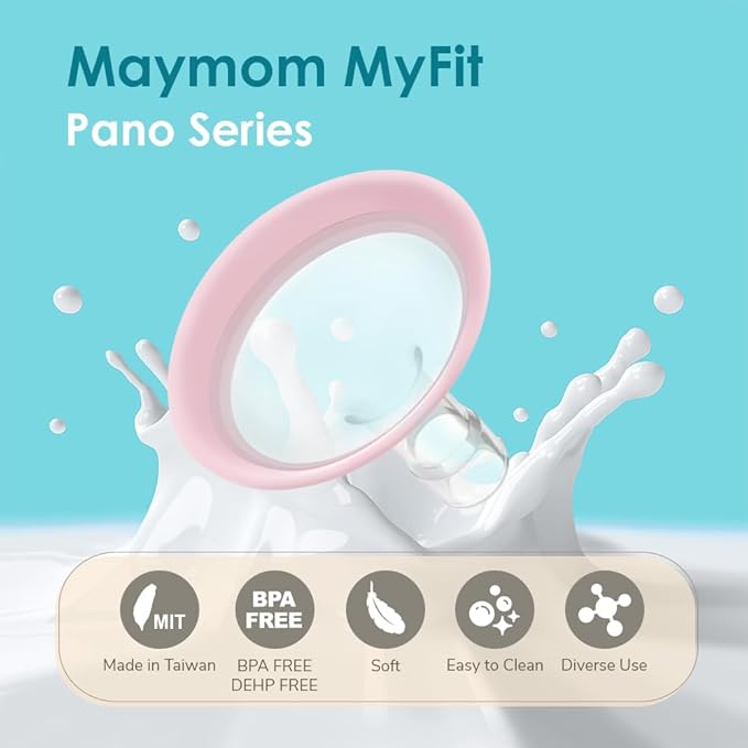11mm Maymom MyFit Shields, Pano Series; Compatible with Medela Breast Pump- PersonalFit, Freestyle, Harmony, Maxi, Freestyle Flex Connector; Connect to Maymom Widemouth/Narrow Connector, 2pcs