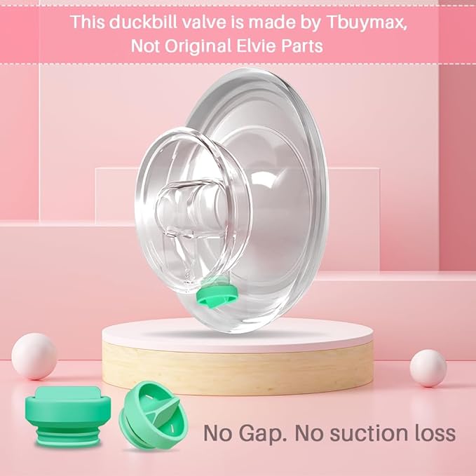 Tbuymax Duckbill Valves Compatible with Elvie Stride Pump Parts, 6 pc Food Grade Silicone Breast Feeding Valves, Not Original Stride Pump Parts