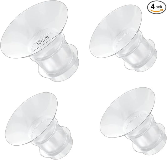 Flange Inserts 15mm for Medela,Spectra 24mm Shields/Flanges,Compatible with Momcozy S12 Pro/S9 Pro/S9/S12 Wearable Breast Pump,Reduce 24mm Nipple Tunnel Down to 15mm,4PCS