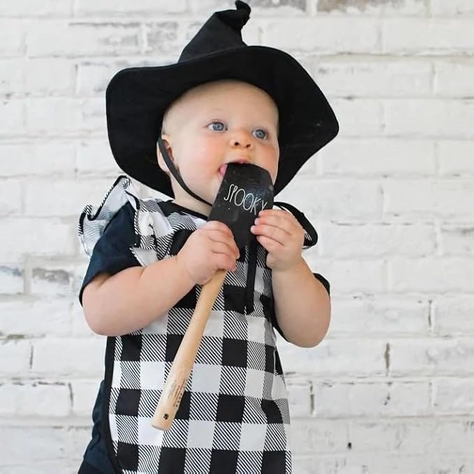 BapronBaby Flutter White Buffalo Plaid Bapron - No Neck Tie Safer Bib for Baby & Toddler - Soft Waterproof Stain Resistant - Machine Washable - Sz Preschool 3-5yrs