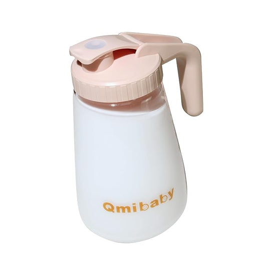 34oz Breast Milk Pitcher, Breast Milk Storage Containers for Fridge, Breastfeeding Essentials with Sealing Ring, No Leak Glass Pitcher with Handle and Lid for Ice Tea Juice Pink