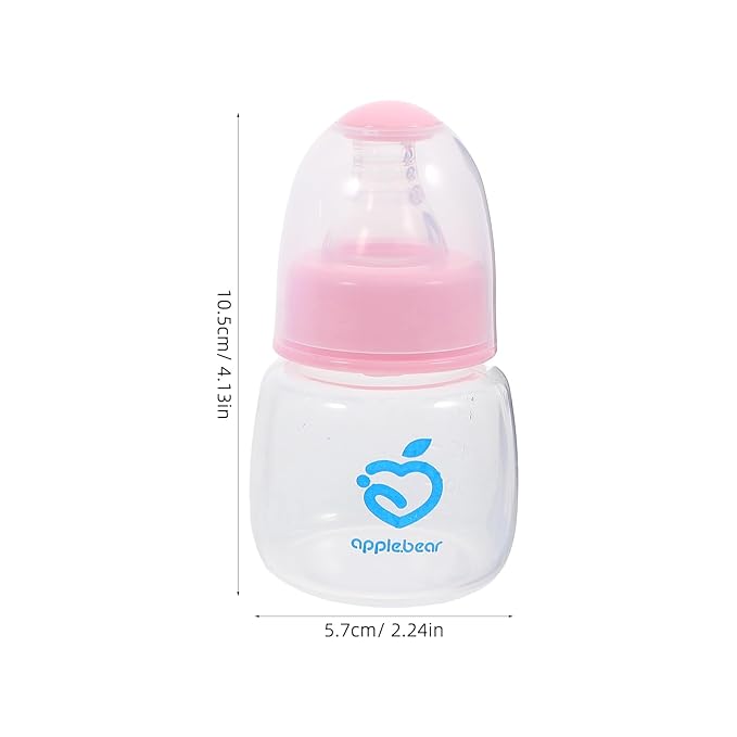 Kisangel 9pcs Mini Baby Bottles Plastic Feeder Bottles Infant Cereal Bottle for Baby Milk Feeding Juice Hardness