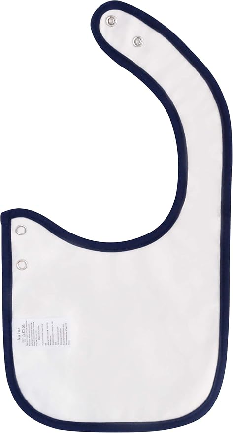Maiwa 6 Pack Waterproof Cotton Baby Bibs for Girls Boys for Drooling Eating with Snaps